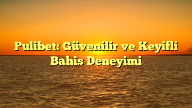 Pulibet: Güvenilir ve Keyifli Bahis Deneyimi